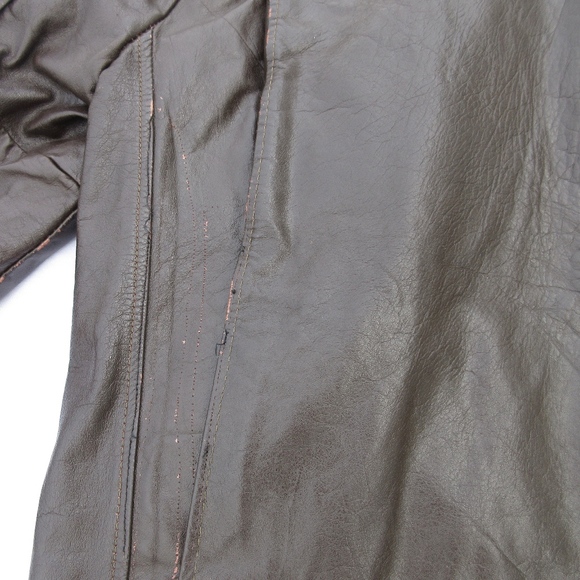 Vintage 1960's 1970's Cafe Racer Leather Jacket - Picture 6 of 8